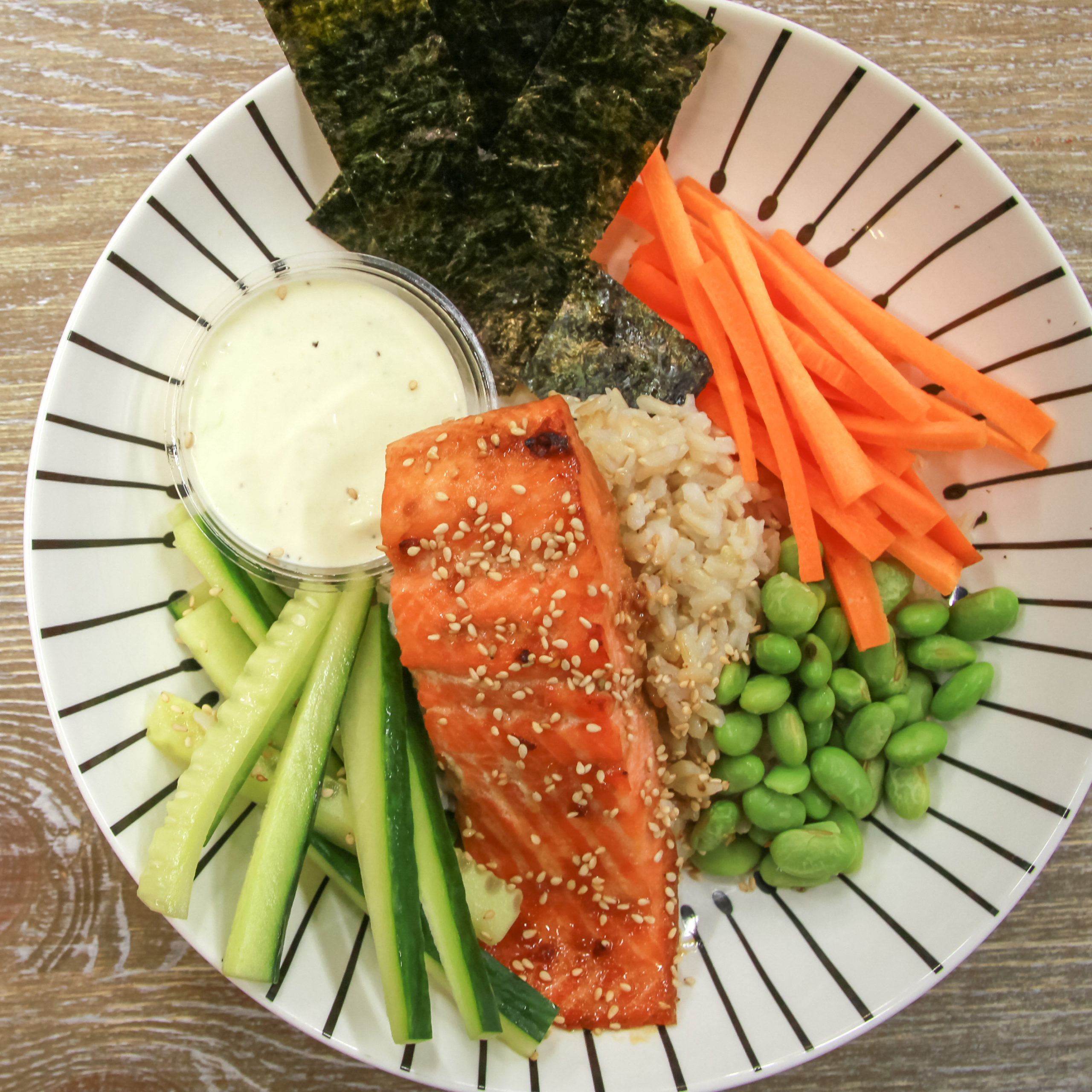 HealthyNow - Salmon Sushi Bowl with Brown Rice - HealthyNow