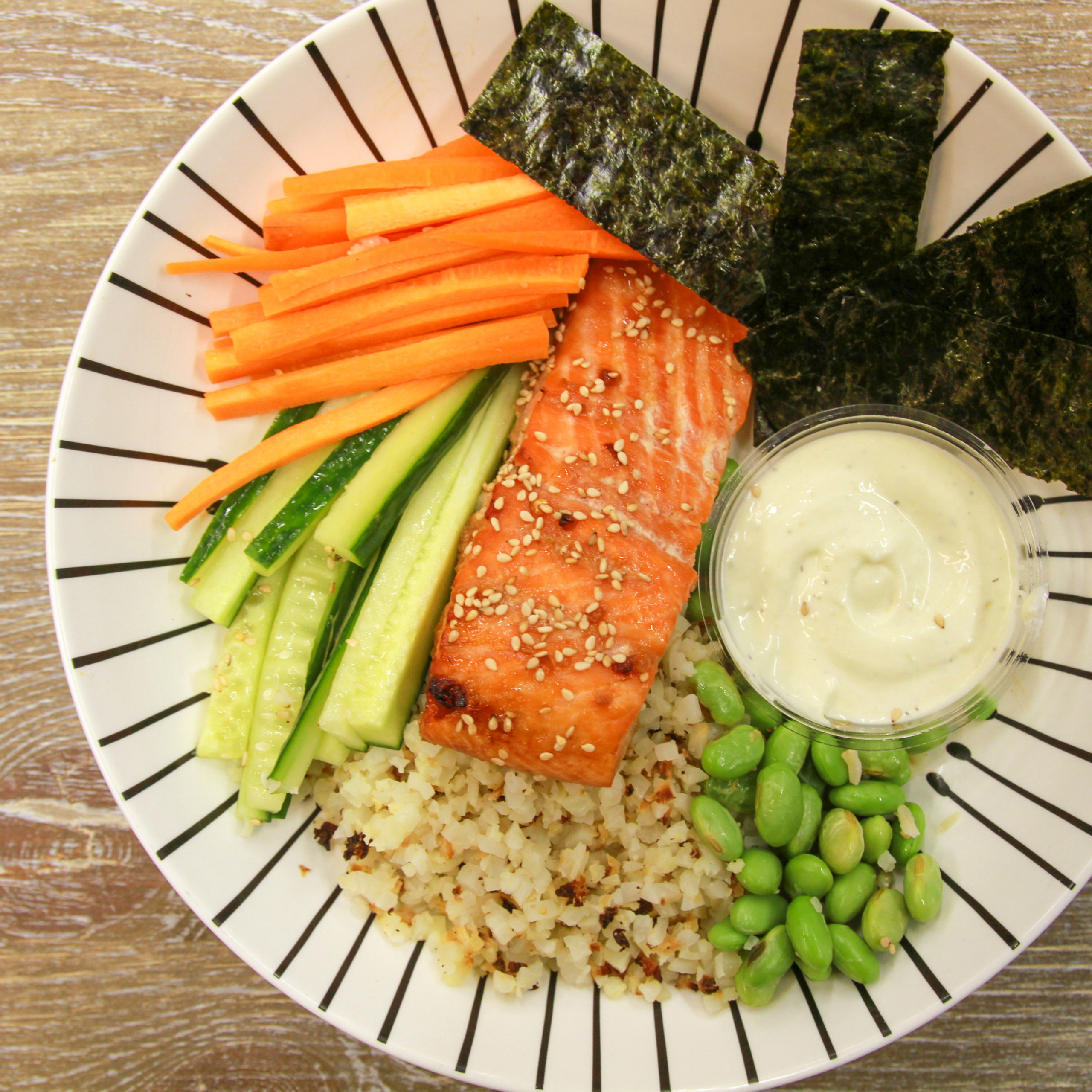 HealthyNow - Salmon Sushi Bowl with Cauliflower Rice - HealthyNow