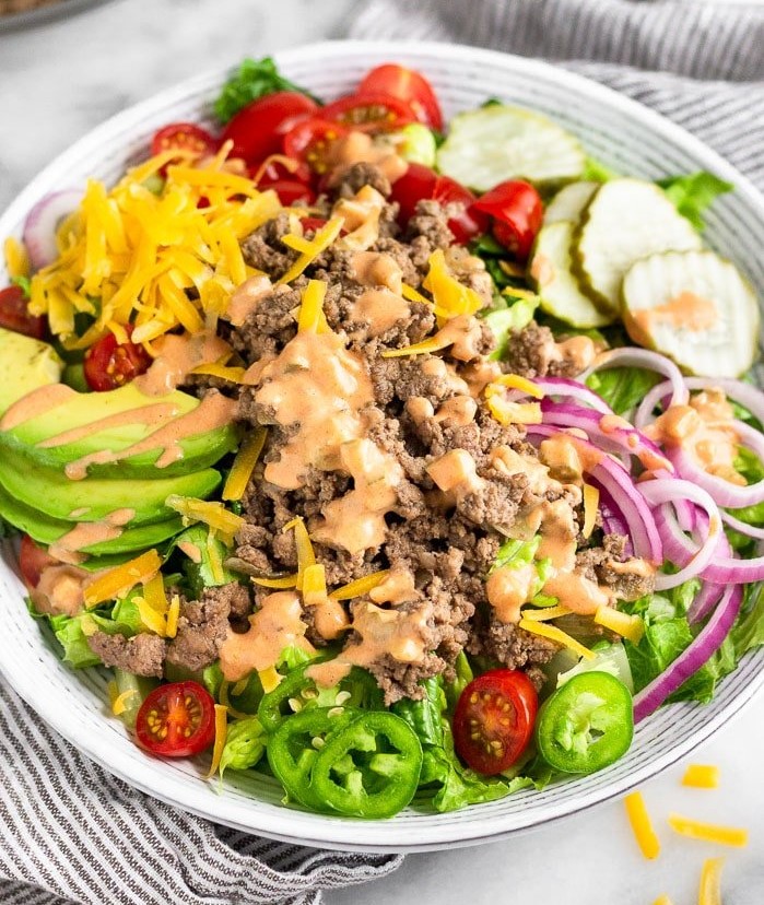 HealthyNow - Cheeseburger salad - HealthyNow